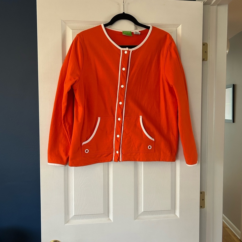 Sportelle Orange Button-Up Lightweight Women's Jacket